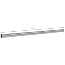 CRL Brushed Nickel 39" (1 Meter) Support Bar Only