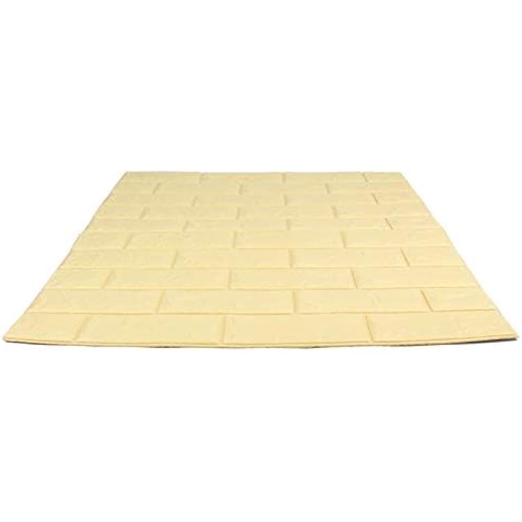 Craft Faux Brick Wall Panels - Peel and Stick Foam Brick - 3D Wall Panels for Fake Brick Wall - Self Adhesive Brick Wall Panels - 3D Brick Wallpaper 4 Pack, Cream