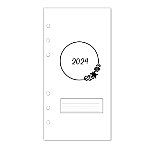 2024 Monthly Planner Calendar Inserts for Personal Size Planners and Notebooks 3.75x6.75 inches, Fits Personal Filofax, Carpe Diem, Color Crush, Kikki K,Kate Spade Shell