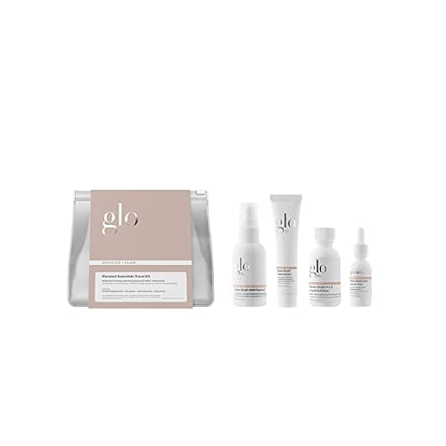 Glo Skin Beauty Brighten  Glow Travel Set | Mini Professional Skincare Kit | Travel Size Skincare Regimen Collection