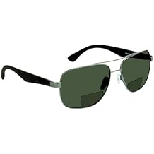 proSPORT Aviator Polarized Bifocal Reader Sunglasses Fishing Smoke Lens Gun Metal Men Women Square 1.50 2.00 2.50