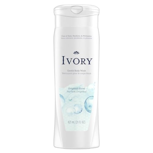 Ivory Body Wash, Designed for the Whole Family, Gentle Formula, Free of Dyes Heavy Perfumes Parabens Phthalates & Silicones, Original Scent, 21 oz Pack of 2