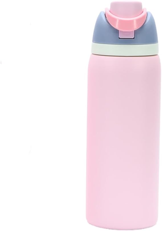 910ml Insulated Stainless Steel Water Bottle with Straw, Perfect for Outdoor Activities and Traveling, Food Grade Safe, BPA Free, Leak Proof Car Water Bottle... (Cherry blossom)