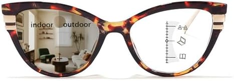 laureles Progressive Multifocus Cat Eye Reading Glasses Women Transition Progressive Readers Photochromic Eyewear