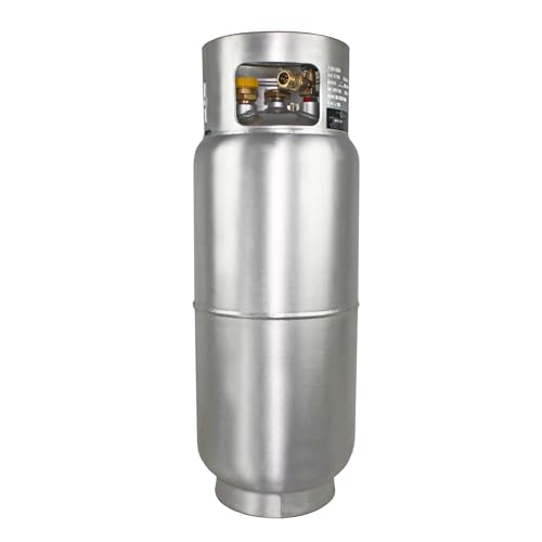 Flame King 43.5LB Aluminum Forklift Propane Tank with Gauge, Corrosion-Resistant and Rust-Free, DOT and TC Compliant, Lightweight, Rugged-Designed