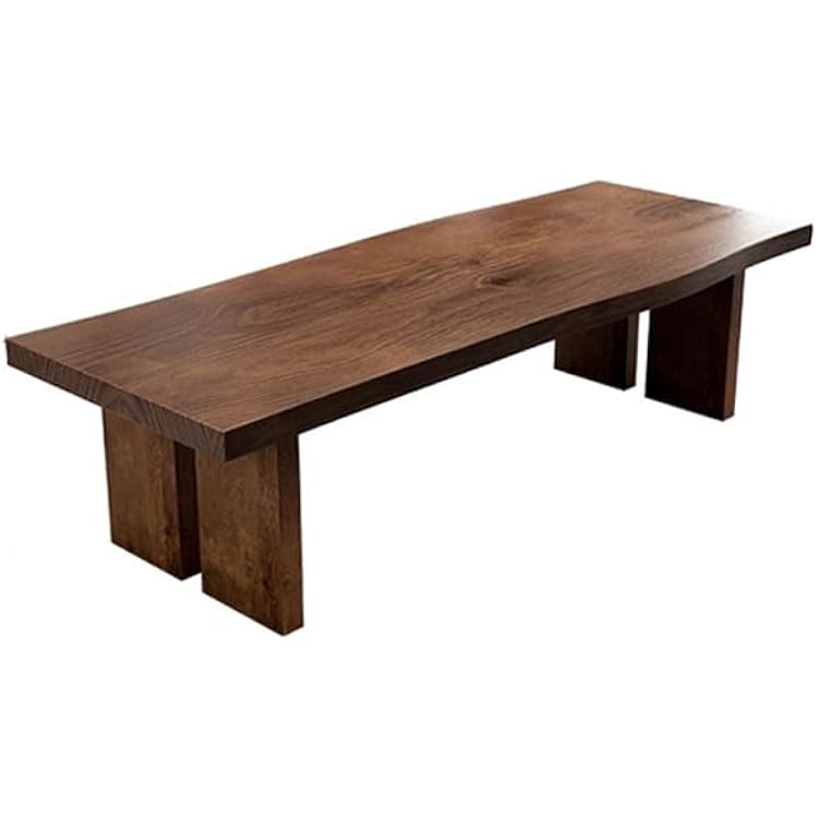 Wood Dining Table, Trendy Rectangular Dining Table in Pine, Fixed Mechanism, Seats 4 to 8, Dark Brown Finish 78.7 L x 31.5 W x 29.5 H