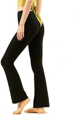 Daydance Black Bootcut Jazz Dance Pants for Women, Comfy Sweatpants for Workout, Exercise, Yoga