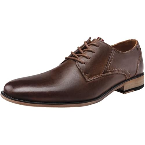 Jousen Mens Dress Shoes Leather Classic Formal Mens Oxfords Retro Derby Oxford