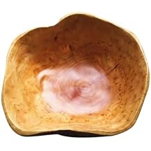 Wooden Bowl Decorative Natural Wood Fruit Bowl, Irregular Creative Wood Bowls, Rustic Hand Carved Candy Snack Keys Serving Bowls for Home Decor(8"-10" Diameter)