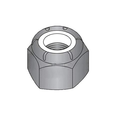 1/2"-13 Nylon Insert Lock Nuts, Steel, Black Phosphate, 1000 Pack
