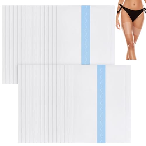 Maitys 50 Pcs Thigh Lift Tape Invisible Waterproof Adhesive Lift and Glow Patches Legs 6 x 8 Inch Sagging Skin Cellulite Body Tape for Beauty Women Tummy Arms Skin Firming