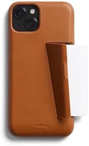 Bellroy Phone Case 3 Card for iPhone 15 Plus Leather iPhone case, Phone Wallet - Terracotta
