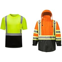 Reflective Rain Jackets Hi Vis Construction Work Shirt
