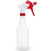 BRIGHTFROM Plastic Spray Bottle, 16 OZ Empty, Adjustable Trigger Spray Fine to Stream - Leak Proof, Clear, Refillable, Heavy Duty for Hair Salons, Cleaning, Cooking (Household/Commercial)