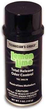 Technicians Choice TEC99578 Lemon Lime Aerosol Bomb Total Release Odor Control (Case, 12 Cans)