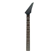 Maple Electric Guitar Neck Blank Maple/Rosewood Fretboard Bolt On Unfinished Guitar Neck Replacement Guitar Parts (24 Fret 25.5inch Skull Inlay Black Head)