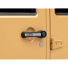 RedRock Old Glory Door Handle Inserts; Black and White Compatible For 07-18 Jeep Wrangler JK 4-Door