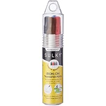 Sulky Iron-On Transfer Pens 4/Pkg-Black, Blue, Brown & Red