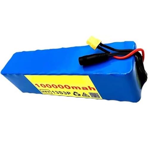 Electric Bike Battery 48V 100Ah Lithium Rechargeable Pack for Electric Scooters - 13S3P Design with XT60 Plug