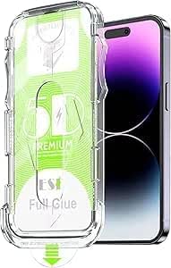 MADNOVA Apple iPhone 15 İle Uyumlu Hizalama Aparatlı ve Takılırken Cam Altında Toz Bırakmaz Darbelere Karşı Ekstra Güçlü Ekran Koruyucu Cam