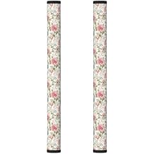 DADABULIU Refrigerator Handle Covers Flower Boho Rose Floral 2 Pack Fridge Door Handle Cover, Kitchen Appliance Handle Protector for Dishwasher, Oven, Microwave, Fits 3.5 to 4.3 Inch Circumference