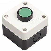 Push Button Switch Box, ABS Weatherproof Momentary Push Button Switch Station Box, One Push Button Control Switch for Gate Opener, 1Pcs