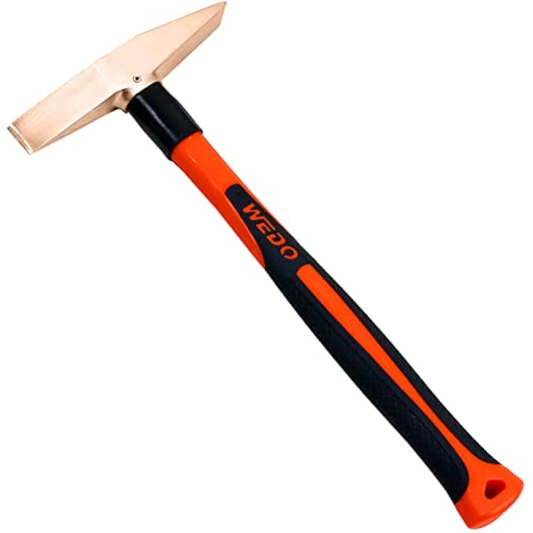 WEDO Welding Chipping Hammer with Fiberglass Handle,Non-Sparking Chipping Hammer,Slag Removal Tool,Beryllium Copper,Hammer Head 300g11oz,Length 280mm11,BAM Certification