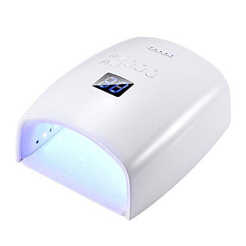 Nail Dryer,60W Rechargeable Gel UV Led Nail Light Curing Nail Lamp for Gel Nails LCD Screen with 4 Timer Settings