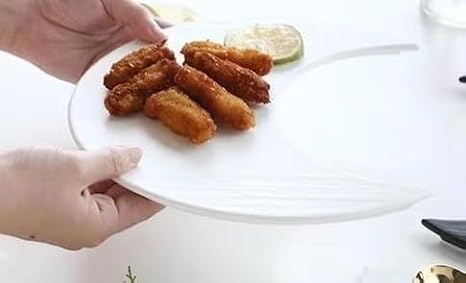Exquisite Plates, Ceramic Plates, Creative Sushi Hotels, Commercial dim Sum Desserts, Flat Trays, Western Restaurant Tableware,White-One Size