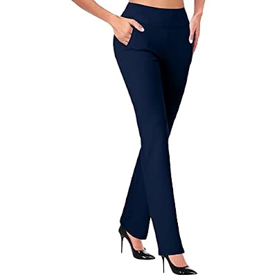Dress Pants for Women Business Casual Work High Waist Stretch Bootcut Yoga Pants Summer Fashion Trousers with Pockets