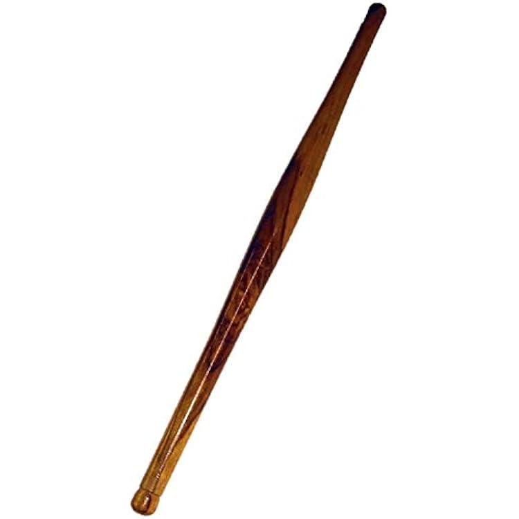 Creation Wooden Chapati Roti Rolling Pin Dark Solid Wood Thin Indian Tapered Belan Velan Gujarati Rolling Pin Ideal for Rolling Out Chapati Roti Paratha