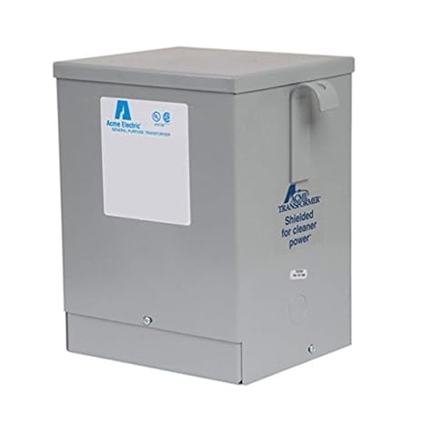 Acme Electric T2530134S Dry Type Distribution Transformer, 240V x 480V Primary Volts, 120V/240V Secondary Volts, Single Phase, 60 Hz, 3 kVA