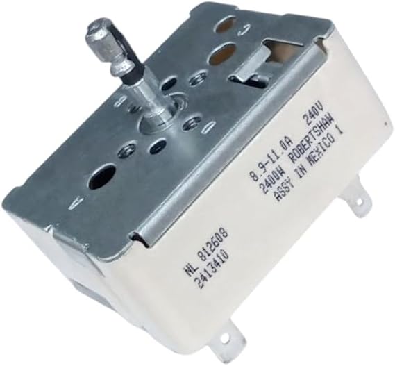 Robertshaw 812608 Range Stove Burner Infinite Switch Compatible with Whirlpool 3149400 2786, 310180, 311858, 311859, 314140, 99989662, W10295573, WP3149400VP, AP6007666, PS11740783