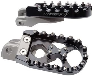 Warp 9 Adventure Foot Pegs Black for Suzuki DR-Z 400E 2000-2007