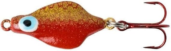 Lindy Rattl'n Flyer Spoon Gold Scale Red Glow 1 1/2"