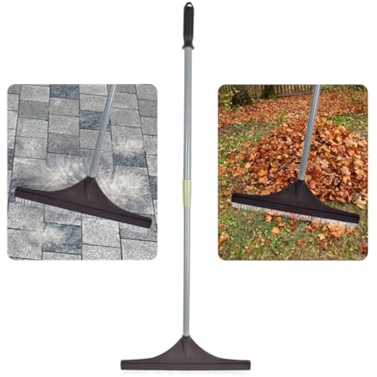 This Artificial Grass rake Features an extendable 32inch Steel Pole and is Ideal for Removing Leaves, pet Hair, and Other Debris, Making it Convenient for Users of All Ages.
