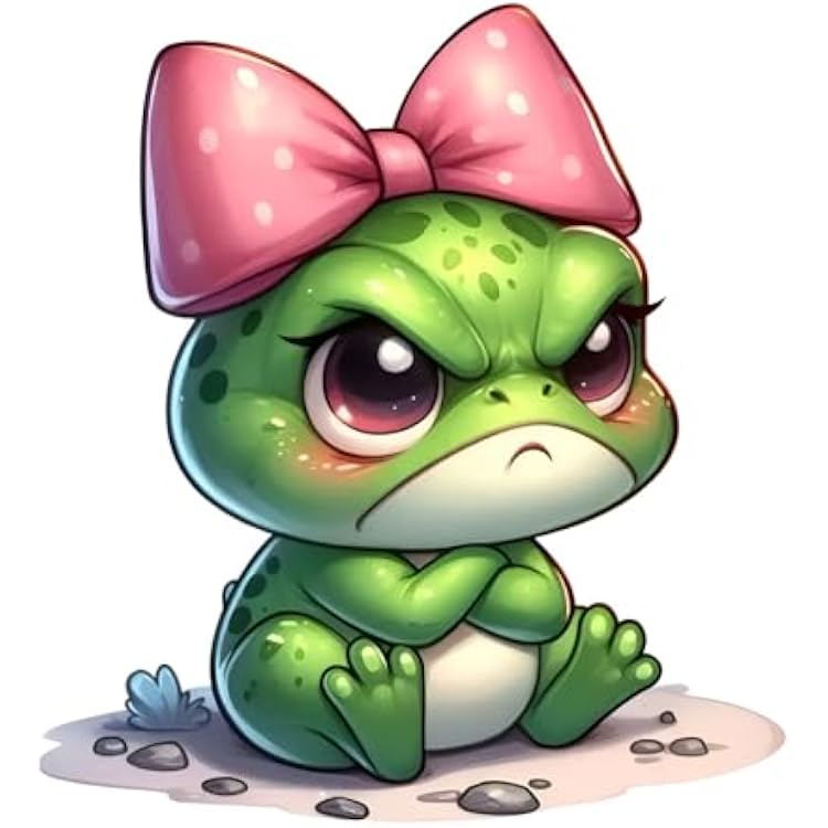 Funny Bumper Stickers for Cars 2 Pack, Waterproof Vinyl Frog Decals, Removable and Weatherproof Window Stickers, Cute Green Cartoon Vehicle Decor d001
