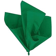 Solid Green Tissue Sheets - 20" x 26", 10 Count - Perfect Colorful Gift Wrapping & Craft Supplies
