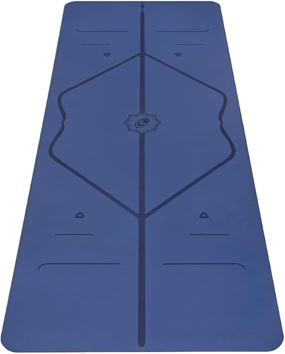 LIFORME Yoga Mat - The World's Best Environmentally Friendly Non-Slip Yoga Mat with Original Unique Alignment Marking System - Biodegradable Mat Ausrichtungssystem Umweltfreundlich Schadstofffrei Schweißresistent lang breit 42 mm dick kostenlose Yogatasche