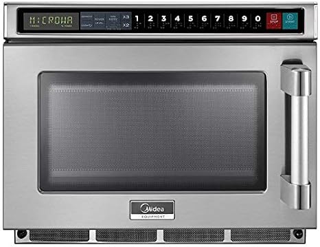Midea Equipment 1217G1A Stainless Steel Stackable Commercial Microwave Oven, 1200W