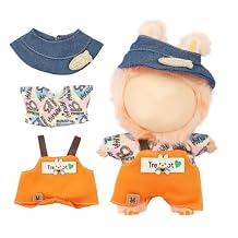 17cm Doll Clothing Set, 2-Piece/3-Piece Fashionable Outfits, Cute Doll Costumes for Collectors, Adorable Stylish,Doll Clothing Accessories(Orange Set)