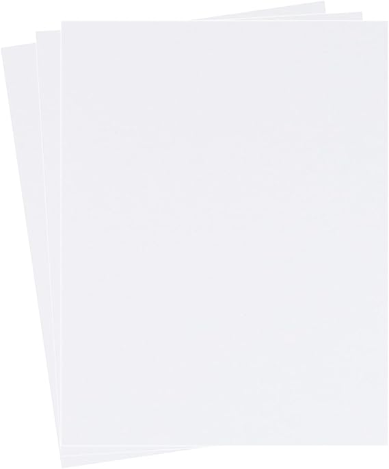 30 Sheets Cardstock Paper 8 1/2 x 11 Inches, White