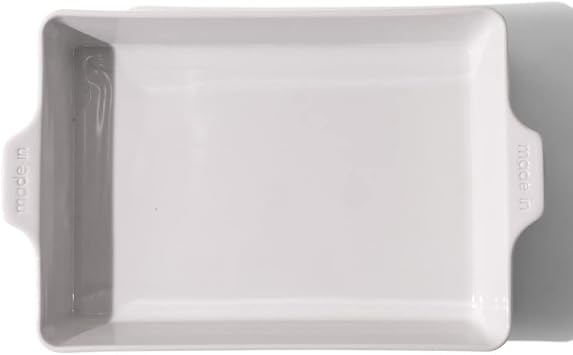 Made In Cookware - Rectangular Baking Dish - White - Hand Crafted Porcelain - Professional Bakeware - Made in France