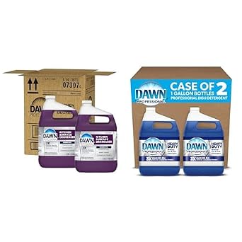 P&G PROFESSIONAL Cleaning Bundle with DAWN Kitchen Surface Degreaser - 1 GAL (Case of 2) + Dawn Professional Heavy Duty Manual Pot and Pan Dish Soap Detergent, 1 Gallon (Case of 2)