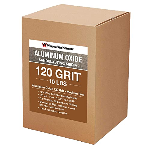 Aluminum Oxide Sand Blasting Media - 120 Grit - Medium Fine 10lbs