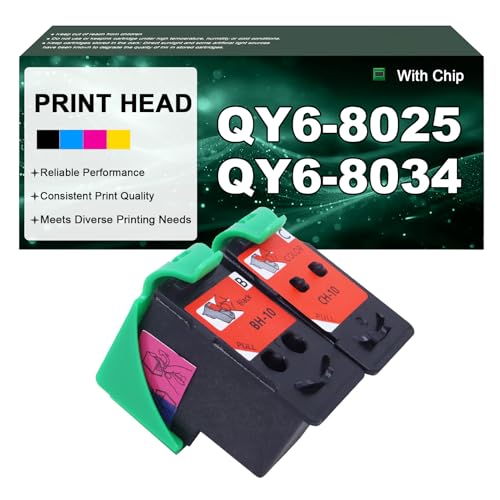 Compatible Print Head for BH-10 CH-10 QY6-8025 QY6-8034, Replacement for Canon G2160 G3160 G5010 G6010 G7010 Printers - Easy Snap-in Installation Combo Pack