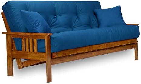 Stanford Futon Frame - Full Size, Solid Wood | Heavy Duty Solid Wood | Transform to 3 Positions - Sofa, Lounger, Bed | Popular Design (Frame Only)