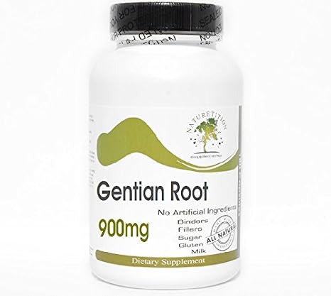 Gentian Root 900mg ~ 90 Capsules - No Additives