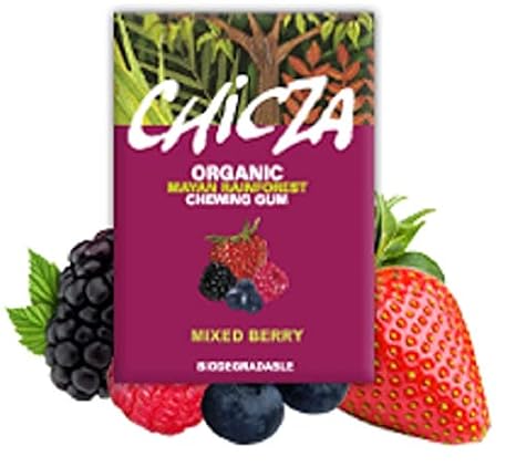 Natural Mayan Chewing Gum "Chicza" - Box Of 10 x 12 Mixed Berry Gums