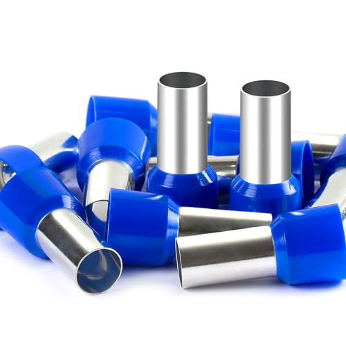 AIRIC UL Listed Wire Ferrule Connectors 10 Gauge - DIN Standard - Crimp Copper Ferrules Terminals Wiring Electrical Connector Nylon Insulated Pin Cord End Terminal 10 AWG, Blue, 10 Pcs